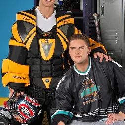 Campbell Stevens in 'Next Door Studios' Goalie Shots (Thumbnail 1)