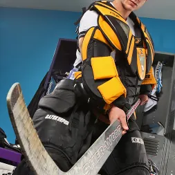 Campbell Stevens in 'Next Door Studios' Goalie Shots (Thumbnail 5)